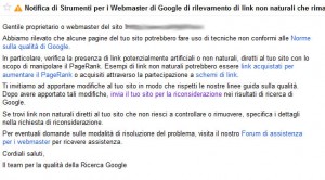 messaggio web master tool